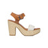 Sandali con fascia bianca effetto intrecciato e tacco 7 cm Lora Ferres, Donna, SKU w042000338, Immagine 0